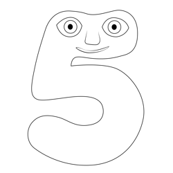 Five Numberjacks Free Coloring Page for Kids