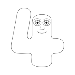 Four Numberjacks Free Coloring Page for Kids