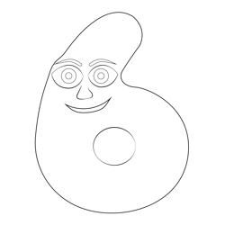 Six Numberjacks Free Coloring Page for Kids