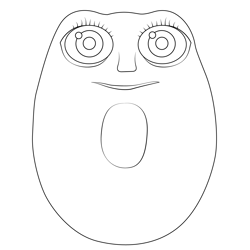 Zero Numberjacks Free Coloring Page for Kids