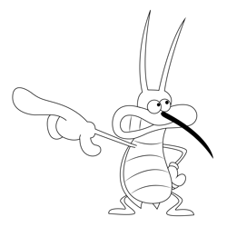 Cockroaches Cartone Free Coloring Page for Kids