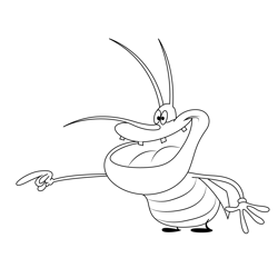 Cockroaches Look Free Coloring Page for Kids