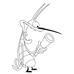Funny Cockroaches Free Coloring Page for Kids