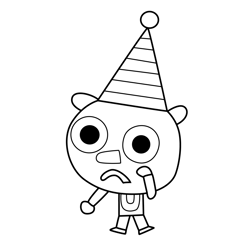 Bobble 6 Olobob Top Free Coloring Page for Kids