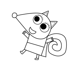 Crunch 4 Olobob Top Free Coloring Page for Kids
