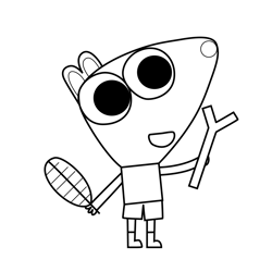 Deeno 3 Olobob Top Free Coloring Page for Kids