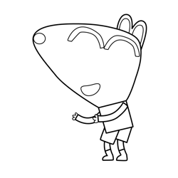 Deeno 4 Olobob Top Free Coloring Page for Kids