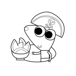 Deeno 6 Olobob Top Free Coloring Page for Kids