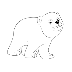 Angry Bear Free Coloring Page for Kids