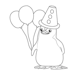 Happy Penguin Free Coloring Page for Kids