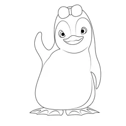Nice Look Penguin Free Coloring Page for Kids