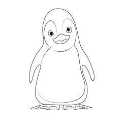 Penguin Style Free Coloring Page for Kids