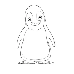 Penguin Style Free Coloring Page for Kids