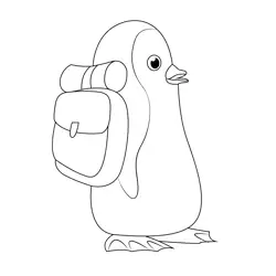 Study Penguin Free Coloring Page for Kids