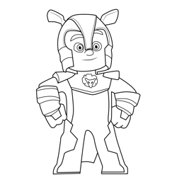 Armadylan Full PJ Mask Free Coloring Page for Kids