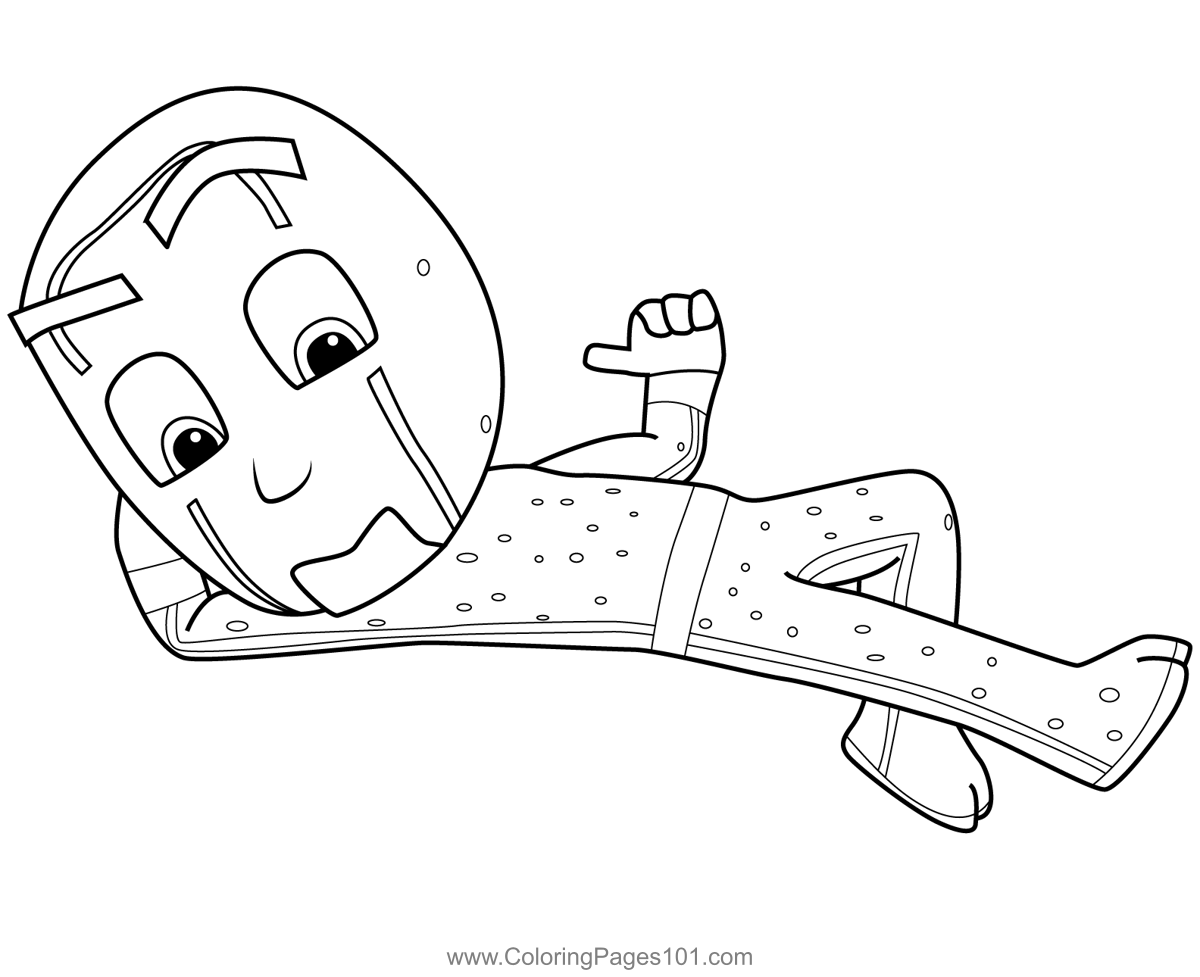 Night Ninja Flying PJ Masks Coloring Page for Kids - Free PJ Masks