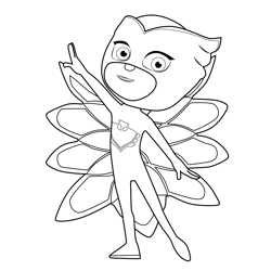 Owlette Full PJ Masks Free Coloring Page for Kids
