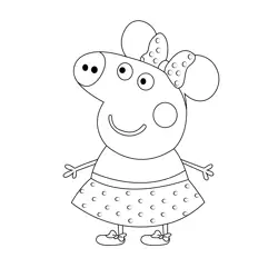 Cute Pig Free Coloring Page for Kids