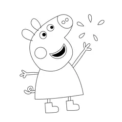 Enjoy Pig Free Coloring Page for Kids