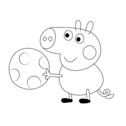 George Pig Play Game Free Coloring Page for Kids