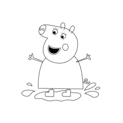Mummy Pig Free Coloring Page for Kids