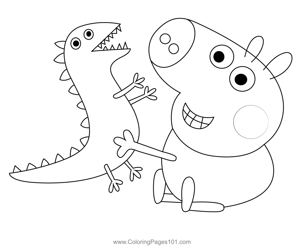 Peppa Pig George Coloring Page for Kids - Free Peppa Pig Printable Coloring  Pages Online for Kids  | Coloring Pages for Kids