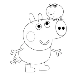 Pig Play Free Coloring Page for Kids