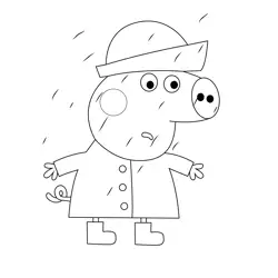 Sad Pig Free Coloring Page for Kids