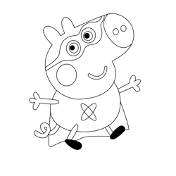 Super George Free Coloring Page for Kids