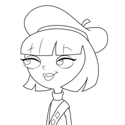 Brigitte Phineas and Ferb Free Coloring Page for Kids