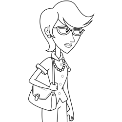 Charlene Doofenshmirtz Phineas and Ferb Free Coloring Page for Kids