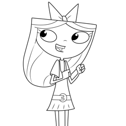 Isabella Garcia Shapiro Phineas and Ferb Free Coloring Page for Kids