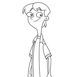 Jeremy Johnson Phineas and Ferb Free Coloring Page for Kids