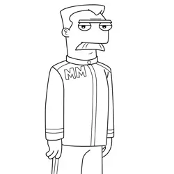 Major Francis Monogram Phineas and Ferb Free Coloring Page for Kids