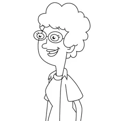 Mrs. Johnson Phineas and Ferb Free Coloring Page for Kids