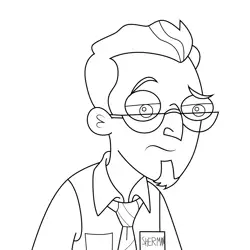 Sherman Phineas and Ferb Free Coloring Page for Kids