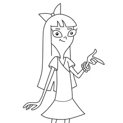 Stacy Hirano Phineas and Ferb Free Coloring Page for Kids