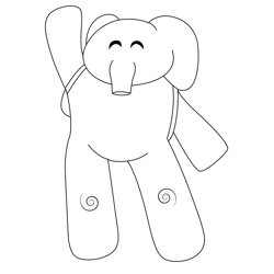 Elefanta Elly Free Coloring Page for Kids