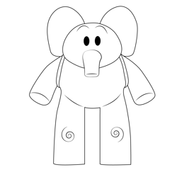 Elly Free Coloring Page for Kids