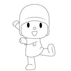 Enjoy Pocoyo Free Coloring Page for Kids