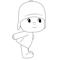 Hello Pocoyo Free Coloring Page for Kids