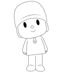Nice Look Pocoyo Free Coloring Page for Kids