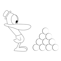 Pato Play Game Free Coloring Page for Kids