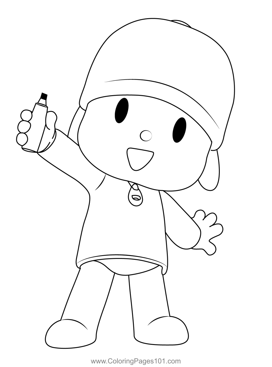 Pocoyo 1 Coloring Page for Kids Free Pocoyo Printable Coloring Pages