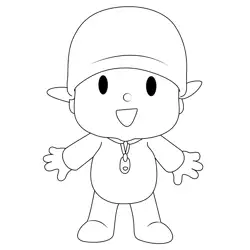 Pocoyo Pic Free Coloring Page for Kids