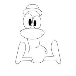 Sit Pato Free Coloring Page for Kids