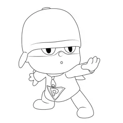 Stunt Super Pocoyo Free Coloring Page for Kids