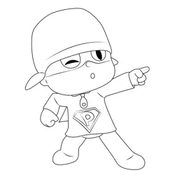 Super Pocoyooo Free Coloring Page for Kids