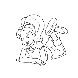 Cute Polly Pocket Free Coloring Page for Kids