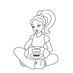 Polly Pocket Listing A Music Free Coloring Page for Kids